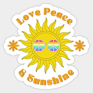 Love Peace and Sunshine Sticker